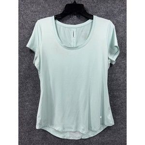 Bally Total Fitness M Mint Green Athletic Womens Yoga Lightweight Shirt Tee Top‎